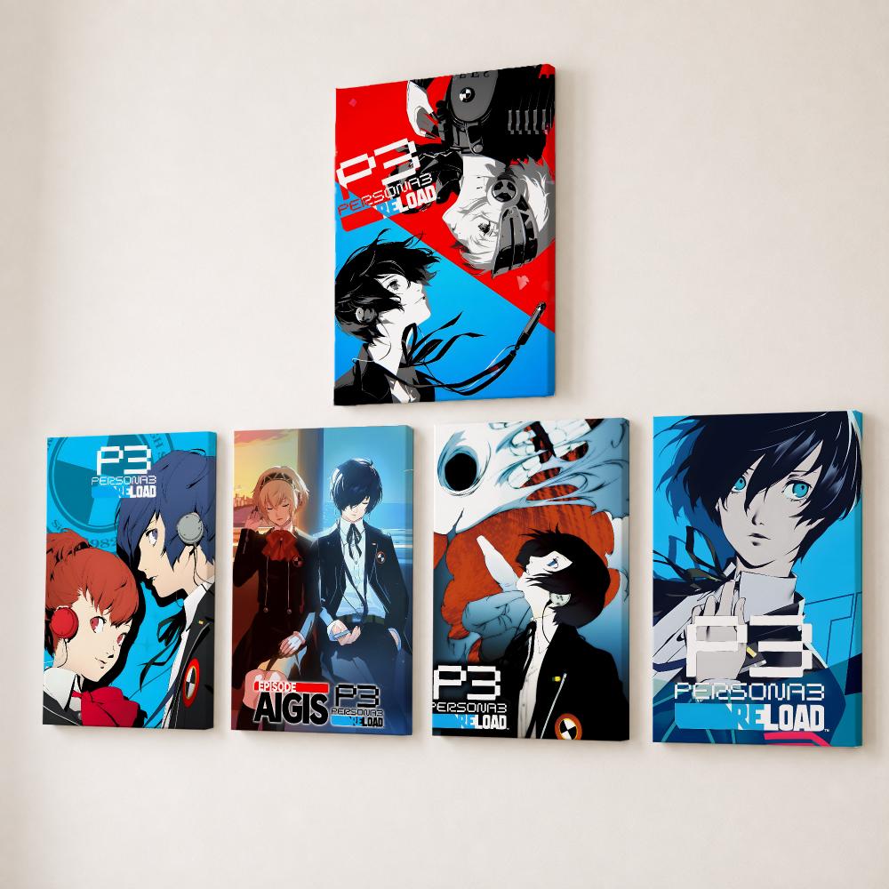Canvas Wrap Ready - ภาพวาดวิดีโอเกม P-Persona 3 ศิลปะการเขียนพู่กันบนผ้าแคนวาสความละเอียดสูง พร้อมกรอบด้านใน หุ้มด้วยผ้าแคนวาส