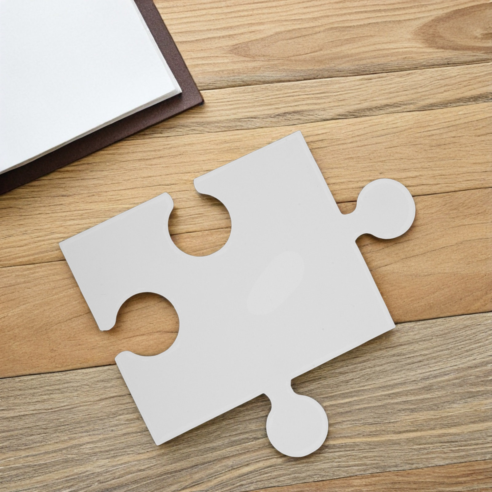 Puzzle Blank White - ชิ้นส่วนจิ๊กซอว์ขนาดใหญ่ 60 ชิ้น สีขาว สำหรับงาน DIY