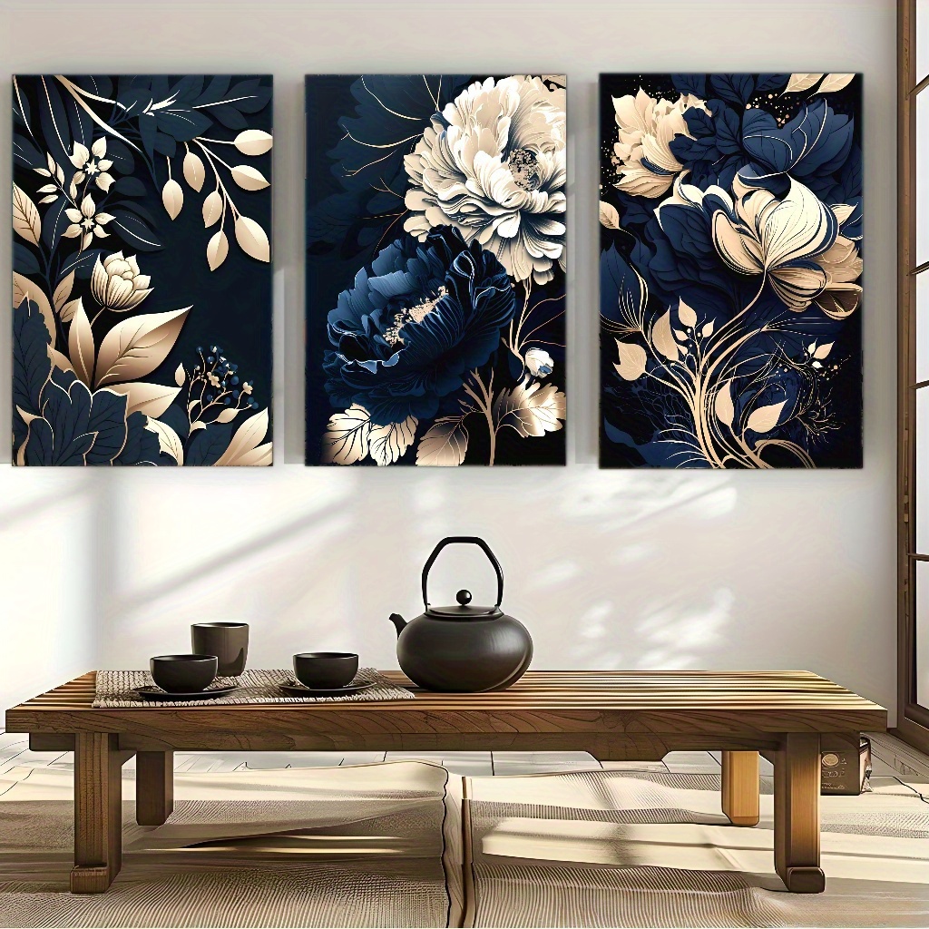 ชุดภาพวาดบนผ้าใบลายดอกไม้ 3 ชิ - Canvas Wrap Ready บทวิจารณ์และราคา