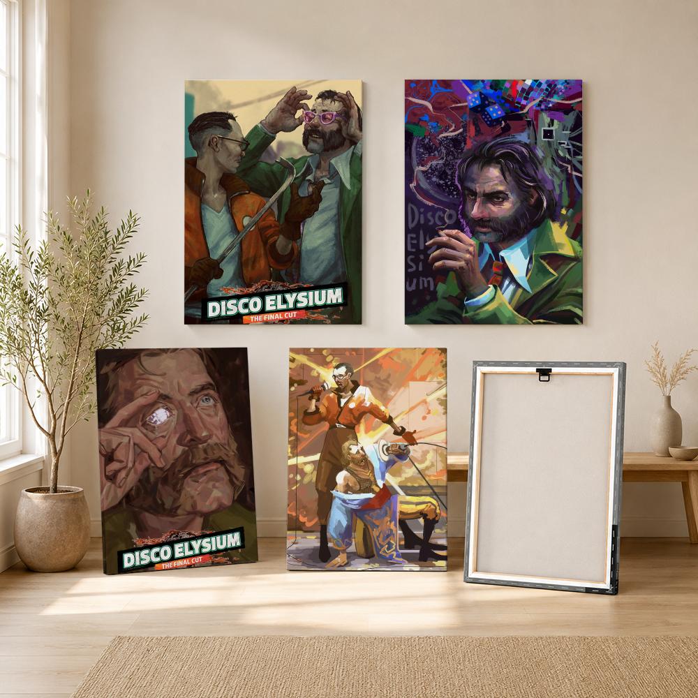 ภาพวาดวิดีโอเกม D-Disco Elysiu - Canvas Wrap Ready บทวิจารณ์และราคา