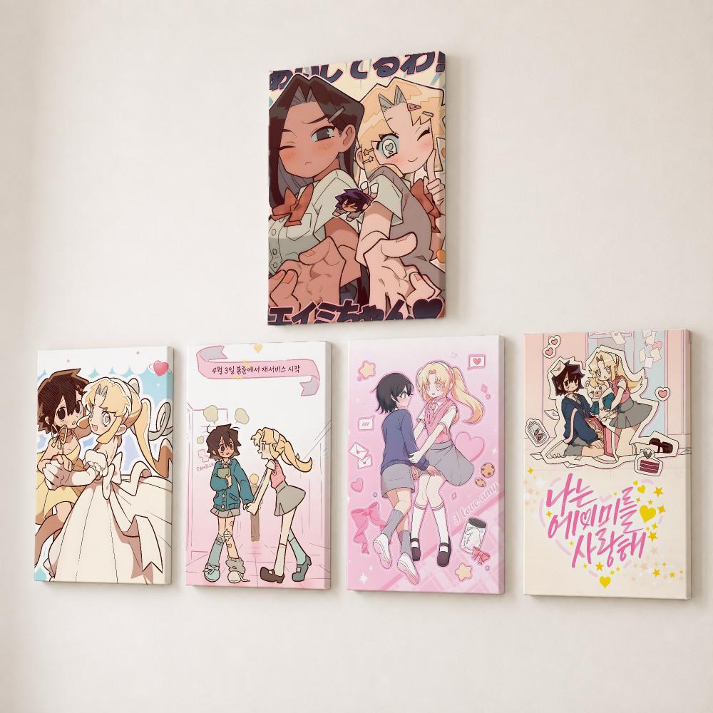 ภาพวาดลายเส้นตัวการ์ตูนอนิเมะ  - Canvas Wrap Ready บทวิจารณ์และราคา