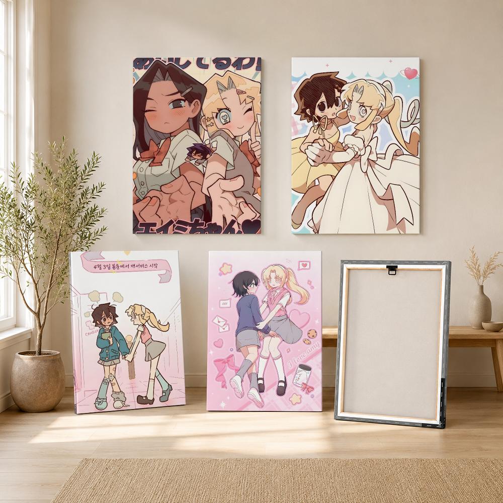 ภาพวาดลายเส้นตัวการ์ตูนอนิเมะ  - Canvas Wrap Ready บทวิจารณ์และราคา
